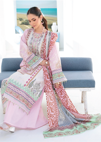 SAIRA BANO PRINT - EMBROIDERED LAWN D-08