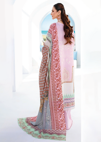 SAIRA BANO PRINT - EMBROIDERED LAWN D-08