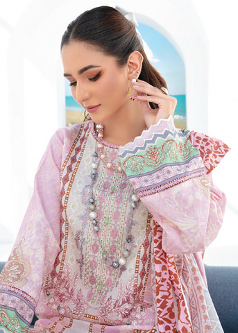 SAIRA BANO PRINT - EMBROIDERED LAWN D-08