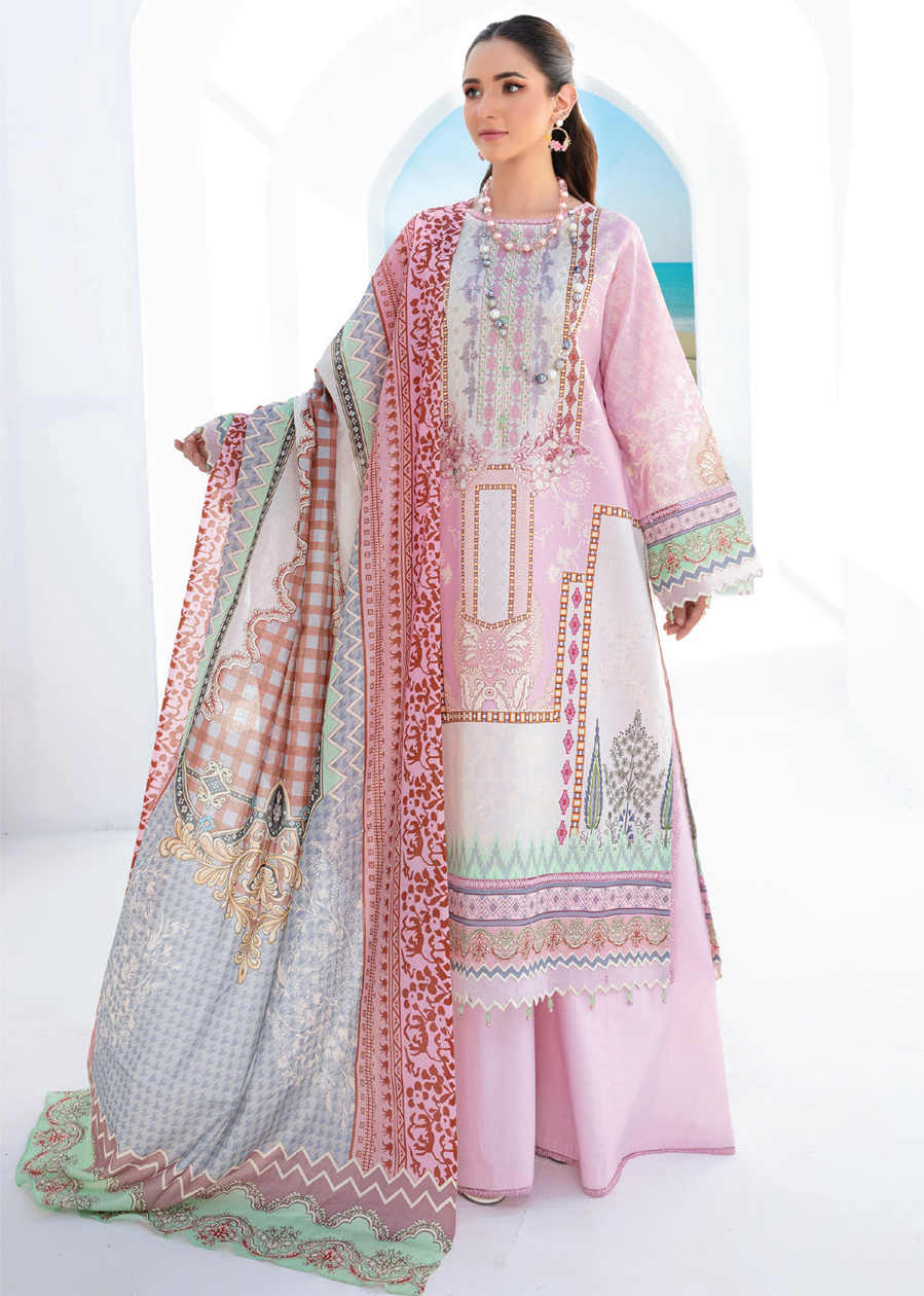 SAIRA BANO PRINT - EMBROIDERED LAWN D-08