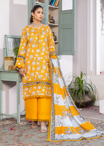 RANG-E-NOOR DIGITAL PRINT DOBBY LAWN D-04