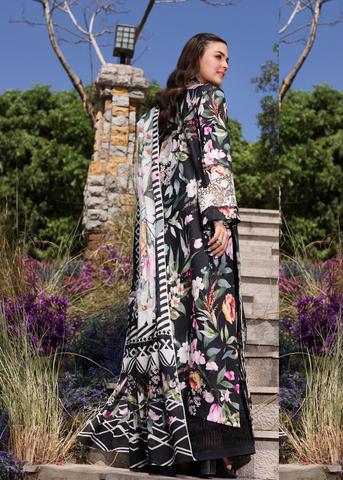 ELAF PRINT CHIKANKARI ECK-02A- NOIREE