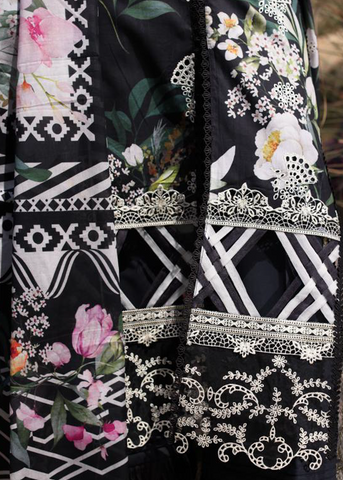 ELAF PRINT CHIKANKARI ECK-02A- NOIREE