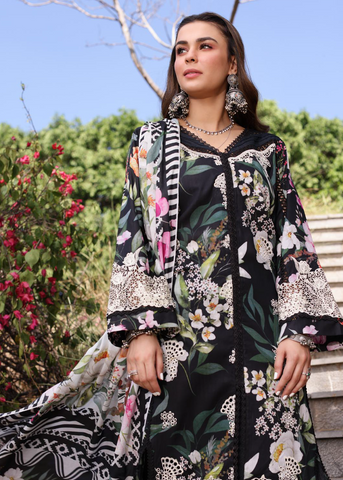 ELAF PRINT CHIKANKARI ECK-02A- NOIREE