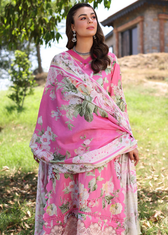 ELAF PRINT CHIKANKARI ECK-03B- PINK MUSE