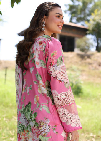 ELAF PRINT CHIKANKARI ECK-03B- PINK MUSE