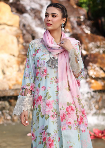 ELAF PRINT CHIKANKARI ECK-04B-GLACIELLA
