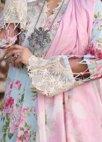 ELAF PRINT CHIKANKARI ECK-04B-GLACIELLA