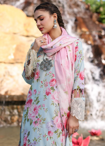 ELAF PRINT CHIKANKARI ECK-04B-GLACIELLA
