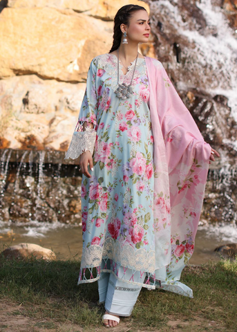 ELAF PRINT CHIKANKARI ECK-04B-GLACIELLA