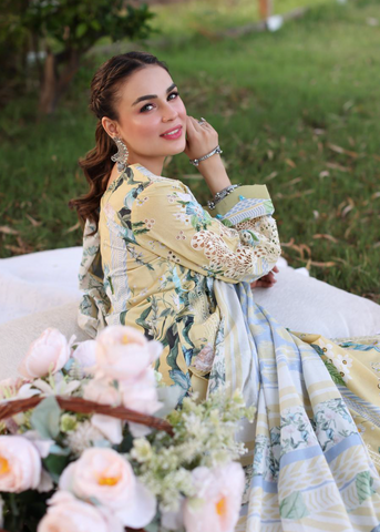 ELAF PRINT CHIKANKARI ECK-05A- CITRUS CRUSH