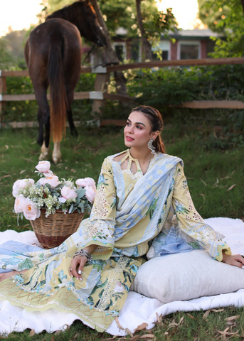 ELAF PRINT CHIKANKARI ECK-05A- CITRUS CRUSH
