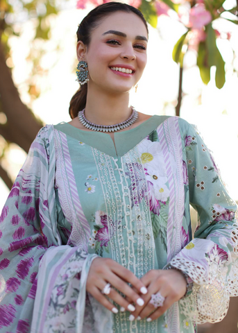ELAF PRINT CHIKANKARI ECK-05B- CELESTIAL