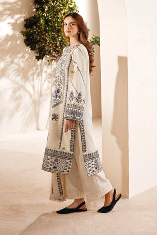 FLORENT SHADES OF WHITE EMBROIDERED SHAWL FL-2B
