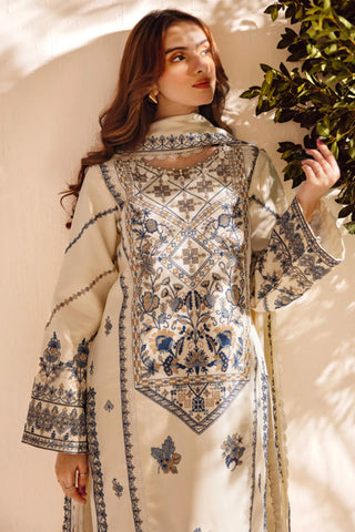 FLORENT SHADES OF WHITE EMBROIDERED SHAWL FL-2B