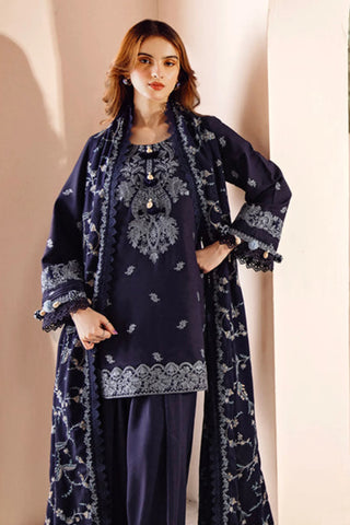 FLORENT SHADES OF WHITE EMBROIDERED SHAWL FL-4A