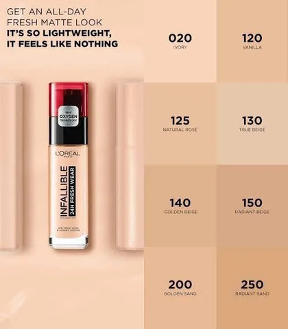 LOREAL PARIS  INFAILUBLE 24HFRESH WEAR 30ML FOUNDITION
