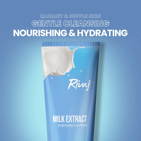 RIVAJ MILK EXTRACT BRITHENING FACE WASH 100ML