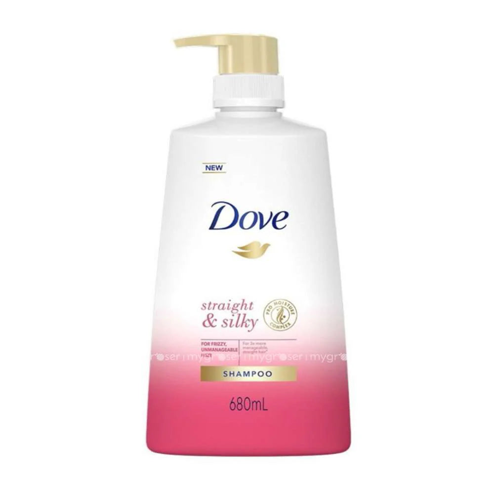 DOVE SHAMPOO STRAIGHT AND SILKY 680 ML