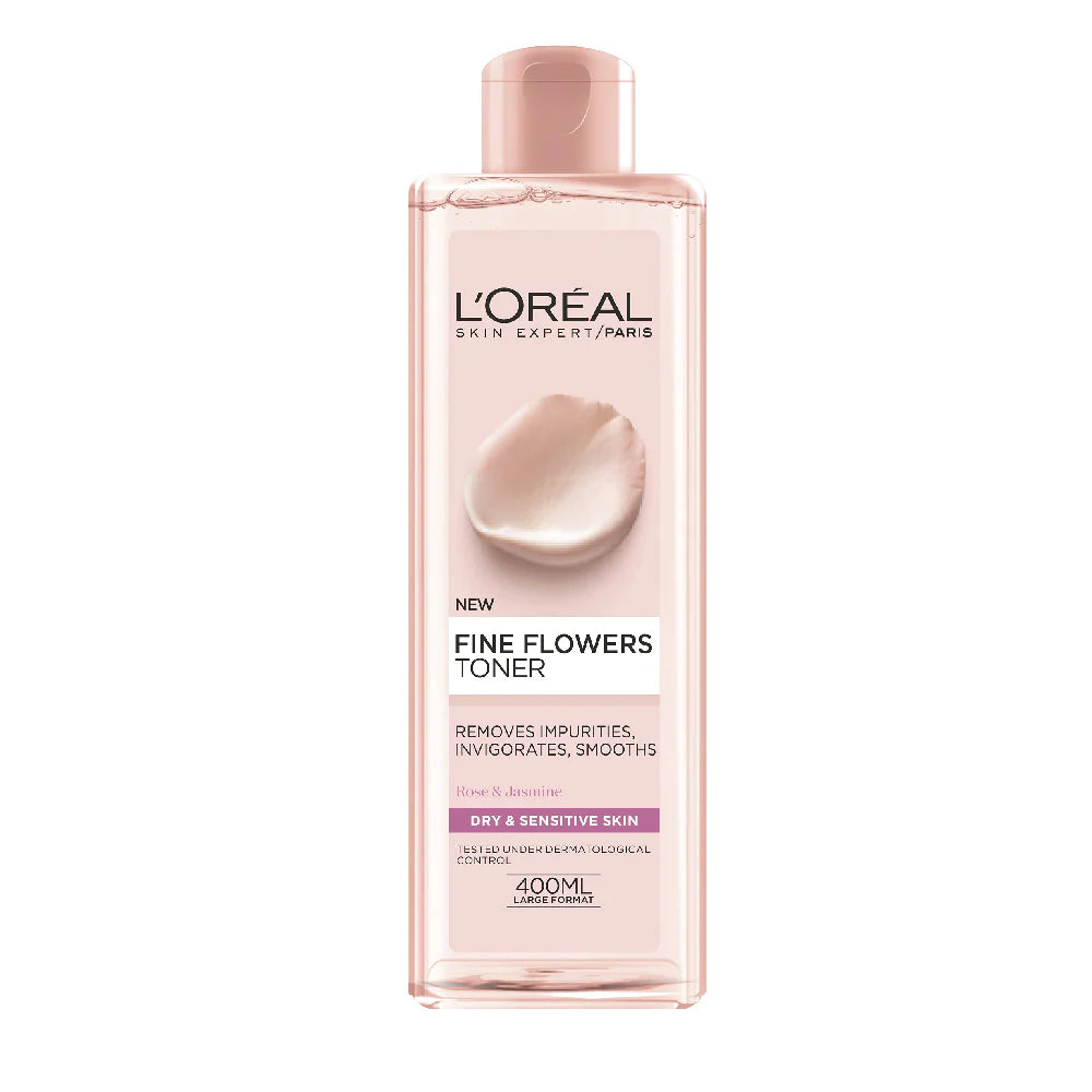 LOREAL FINE FLOWERS CLEAN TONER 400 ML PC
