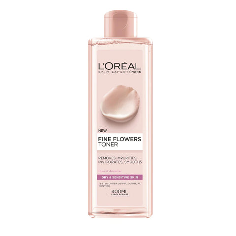LOREAL FINE FLOWERS CLEAN TONER 400 ML PC
