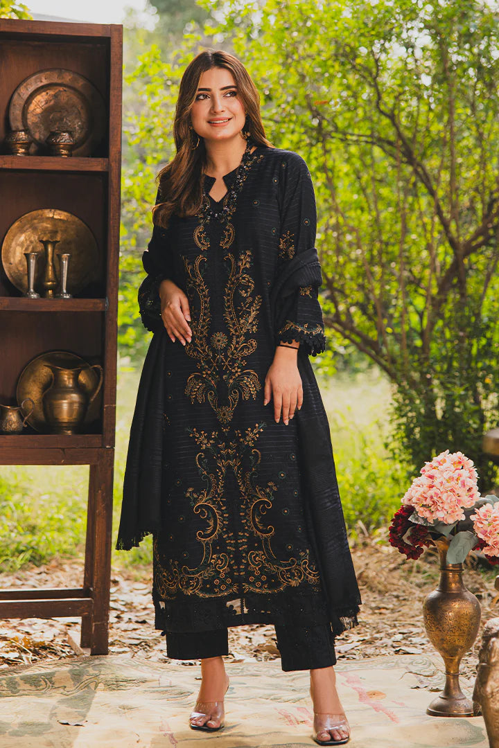 PERIDOT PEACH VELVET EMBROIDERED COLLECTION PR-382B