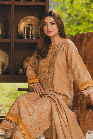 PERIDOT PEACH VELVET EMBROIDERED COLLECTION PR-383A