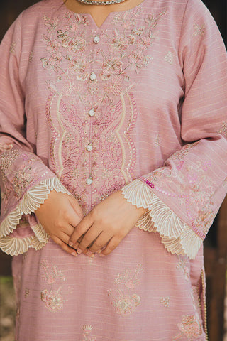 PERIDOT PEACH VELVET EMBROIDERED COLLECTION PR-384A