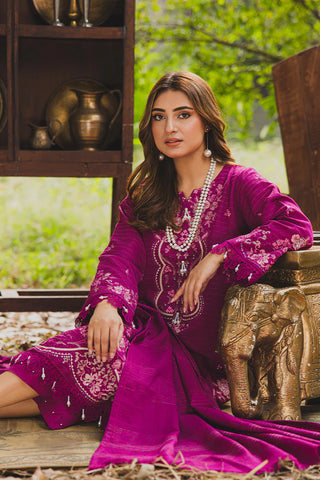 PERIDOT PEACH VELVET EMBROIDERED COLLECTION PR-384B