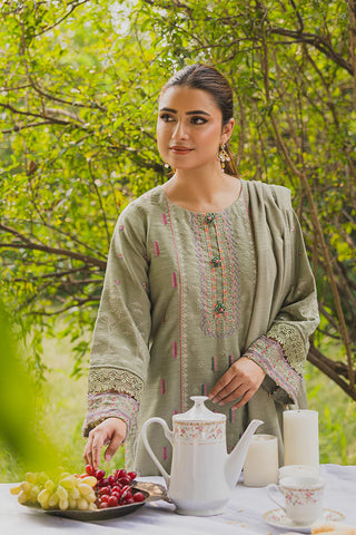 PERIDOT PEACH VELVET EMBROIDERED COLLECTION PR-385A