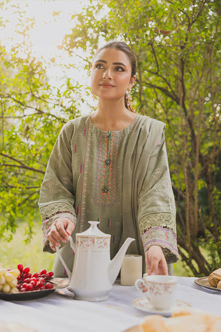 PERIDOT PEACH VELVET EMBROIDERED COLLECTION PR-385A