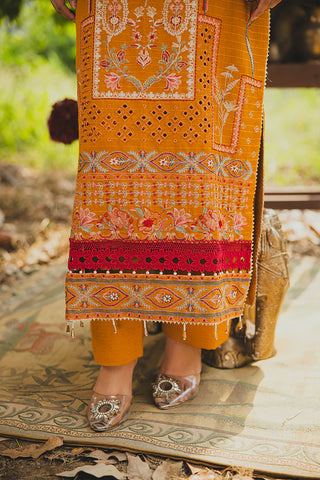 PERIDOT PEACH VELVET EMBROIDERED COLLECTION PR-385B