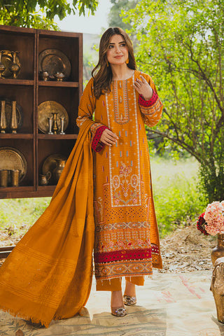 PERIDOT PEACH VELVET EMBROIDERED COLLECTION PR-385B