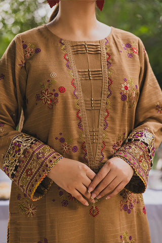 PERIDOT PEACH VELVET EMBROIDERED COLLECTION PR-387A