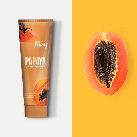 RIVAJ PAPAYA BRIGHTENING FACE WASH 100ML