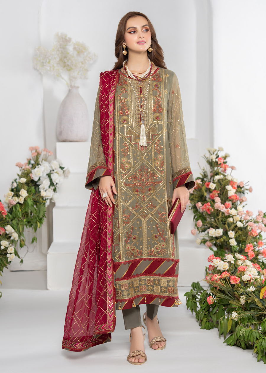 NOOR-E-JAHAN CHIFFON HANDMADE EMBROIDERED -ST-V2-D2