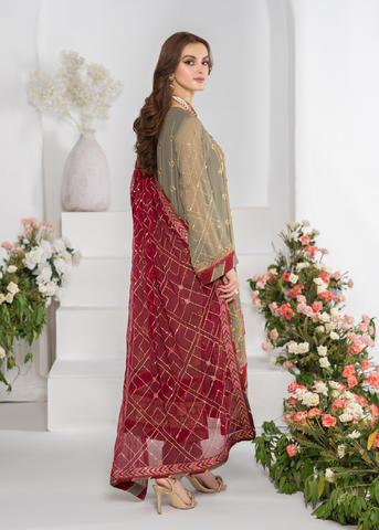 NOOR-E-JAHAN CHIFFON HANDMADE EMBROIDERED -ST-V2-D2