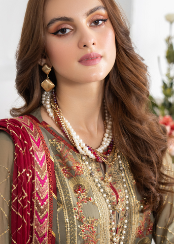 NOOR-E-JAHAN CHIFFON HANDMADE EMBROIDERED -ST-V2-D2