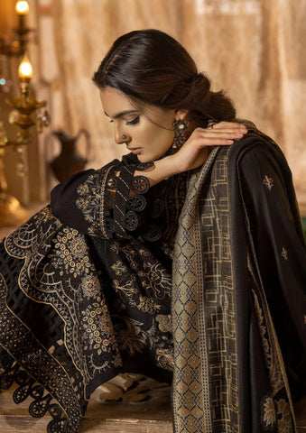 SHAISTA SAMI PEACH EMBROIDERED COLLECTION D-394