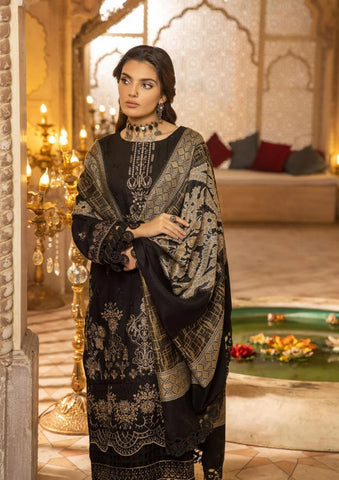 SHAISTA SAMI PEACH EMBROIDERED COLLECTION D-394