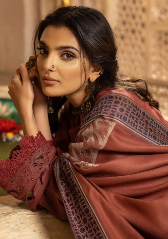 SHAISTA SAMI PEACH EMBROIDERED COLLECTION D-395