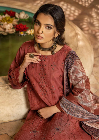 SHAISTA SAMI PEACH EMBROIDERED COLLECTION D-395