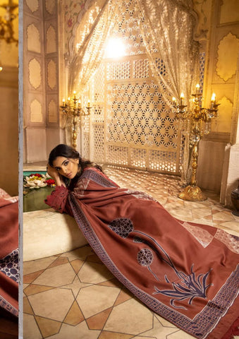 SHAISTA SAMI PEACH EMBROIDERED COLLECTION D-395