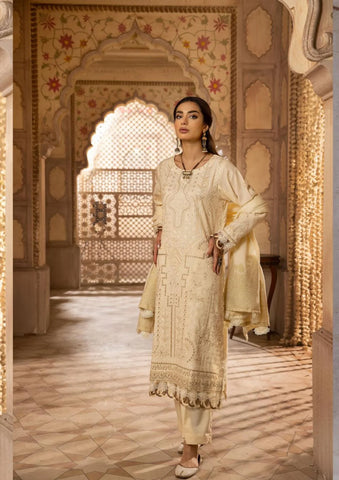 SHAISTA SAMI PEACH EMBROIDERED COLLECTION D-396