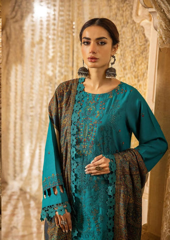 SHAISTA SAMI PEACH EMBROIDERED COLLECTION D-397