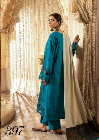SHAISTA SAMI PEACH EMBROIDERED COLLECTION D-397