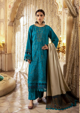 SHAISTA SAMI PEACH EMBROIDERED COLLECTION D-397