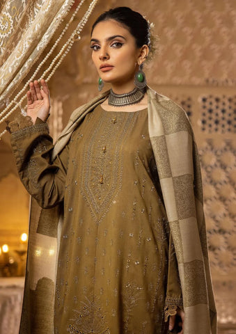 SHAISTA SAMI PEACH EMBROIDERED COLLECTION D-398