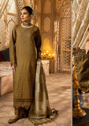 SHAISTA SAMI PEACH EMBROIDERED COLLECTION D-398