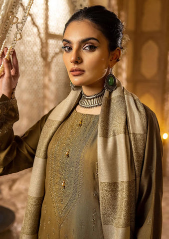 SHAISTA SAMI PEACH EMBROIDERED COLLECTION D-398